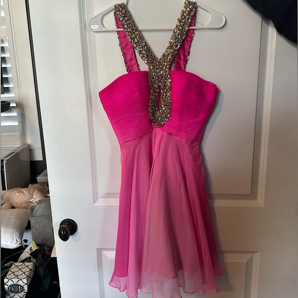 Sherri Hill Pink Dress -Size 2 - Wore Once.